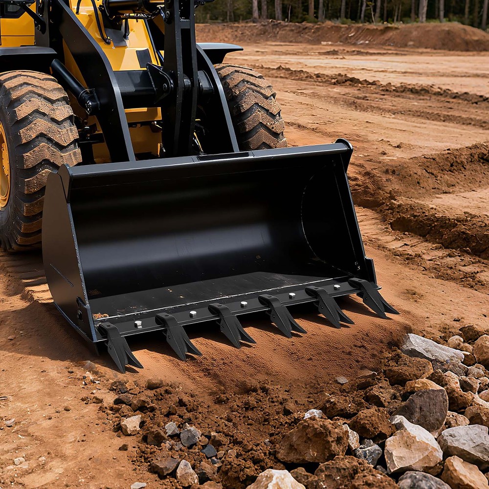 Uimoso 6-Tooth Bucket Bar for Tractor 46″ Heavy Duty, 4560 lbs Capacity