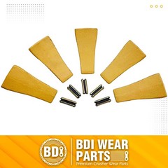 BDI Wear Parts TF23D D23P Bucket Teeth with Flexpins for Deere Case – 5 Pack