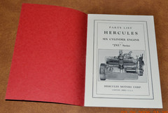 HERCULES Motors Corporation 1949 Engine JXL Series Parts List