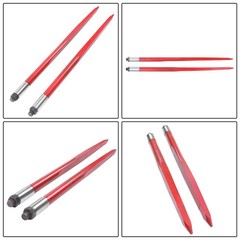 Hay Bale Spear 43″ 3000 lbs Capacity 2 Pack Spike Fork Fits For Tractors Loaders