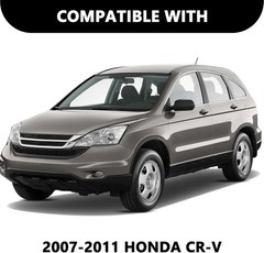 Headlight Assembly Set for 2007-2011 CRV Halogen Chrome Clear Left Right
