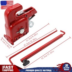 Red Easy Change Quick Hitch for Cat 2 Tractors and Implements w/Stabilizer Bar