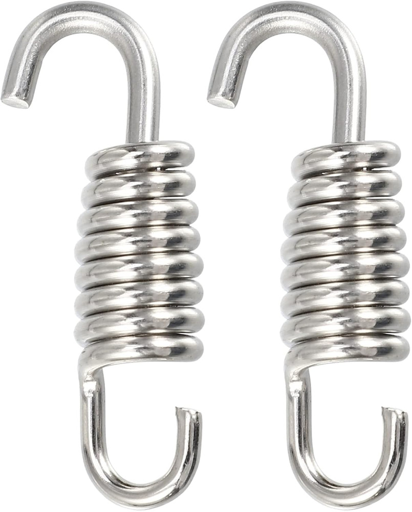 2 Pcs Universal Exhaust Pipe Spring for Motorcycles 43Mm 1.69″ Stainless Steel E