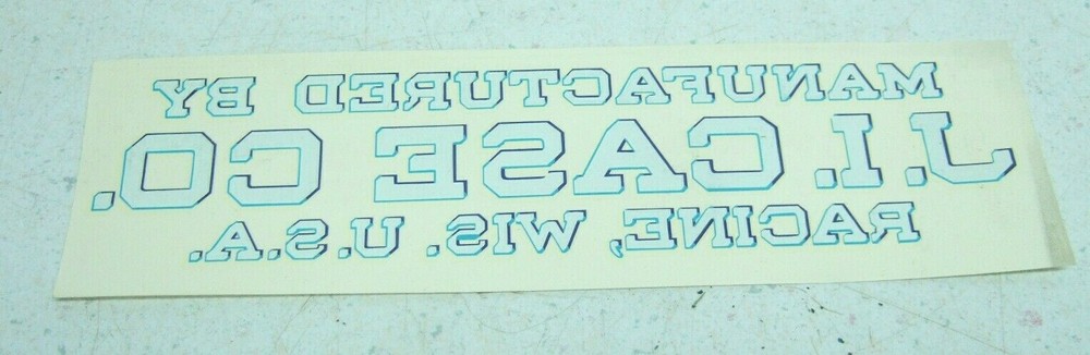 NOS Vintage J I Case Decal 321-132, Great for a Restoration, 2-1/2 x 9