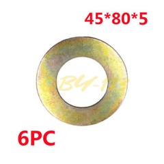 6pc 45x80x5mm Bucket Pin Shim Iron Excavator Skid Steer For Cat Bobcat Komatsu