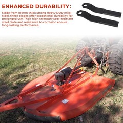 2X For Mower King Skidsteer Brush Hog Mower Rotary Grass Cutter Blades 10mm