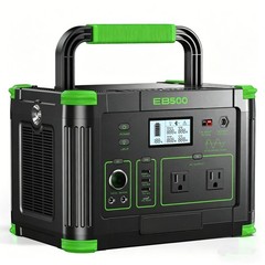 EBL 500W 519Wh Lithium-ion Battery Power Station Portable Solar Generator RV