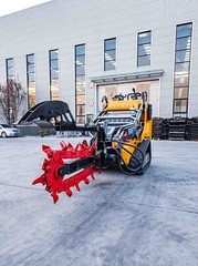 Mini Skid Steer and Farm Tractor Usage Attachment Digging Hydraulic Trencher