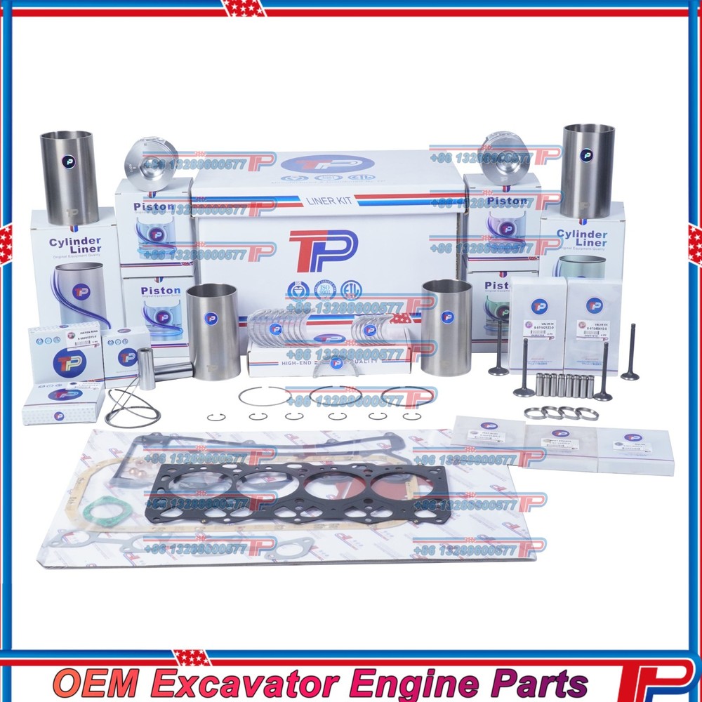 TP 4LE2 ZX55UR-3 EX50U Engine Overhaul Rebuild Kit for Isuzu Excavator Parts