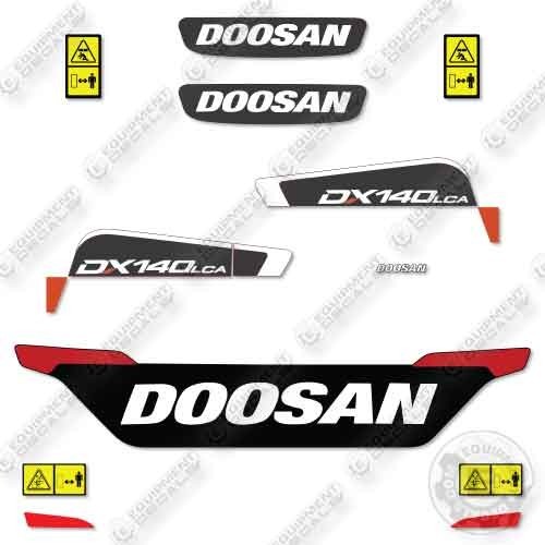 Fits Doosan DX140LCA-5 Decal Kit Excavator- 7 YEAR OUTDOOR 3M VINYL!