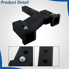 Hitch Extension 2in Receiver 2.25in Riser 8.25in Drop 7500lbs Matte Black