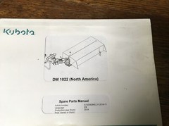 Kubota DM 1022 Spare Parts Manual