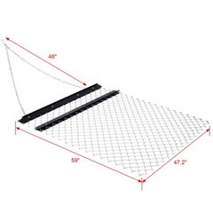 4 x 5ft ATV Drag Harrow Lawn Rake Chain Harrow Field Drag for Landscape Leveling