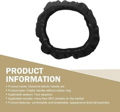Anti-Slip Breathable Steering Wheel Cover, 15 Inch Universal Fit Color: Black