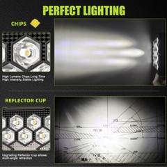 12V 4inch Amber LED Work Light Headlight fit John Deere Case New Holland Tractor