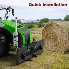 1/4″ Universal Skid Steer Mount Plate W/2″ Cutout Trailer Hitch Receiver 3000LBS