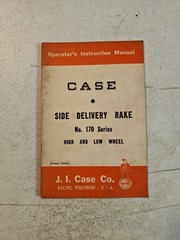 Vintage J.I. Case 170 Series Side Delivery Rake Operators Instruction Manual