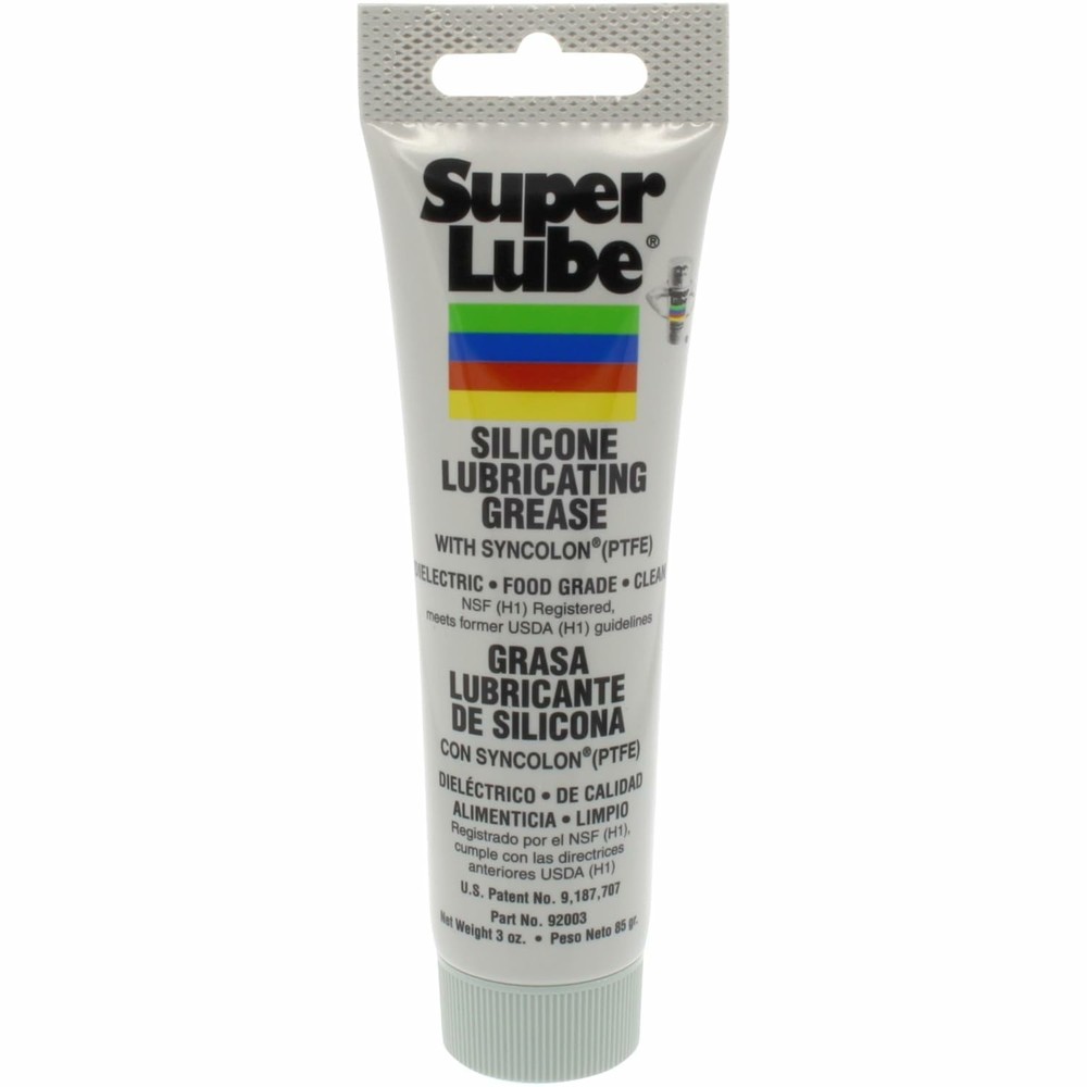 Super Lube 92003 Silicone Lubricating Grease with PTFE, 3 oz Tube, Translucent W