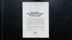 Chrysler Outboard Motor Service Manual Volume 1 7th Edition 1966-75