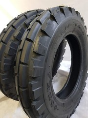 6.00×16, 6.00-16, (2 TIRES + 2 TUBES) 8 PR ROAD CREW KNK-33 Tractor Tires