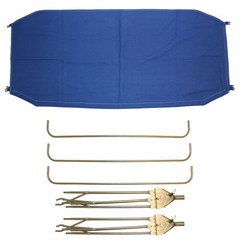 Blue 3 Bow 48″ Buggy Top Tractor Umbrella Frame & Canvas Cover JBT3 405670