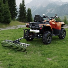 For ATV UTV Lawn Garden Tractors 60″ Landscape Rake W/1 Point Hitch Lift Steel
