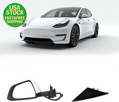 Left Driver Side Mirror for Tesla Model 3 2017-2025 Power Fold Heated Memory Whi