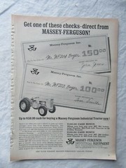 1961 Massey Ferguson MF204 Tractor Buyer Cash Bonus Print AD Advertisement 8×11