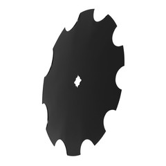 1 pcs 18″ Disc Harrow Blade 3.5mm 9-Gauge Notched For 1″ OR 1-1/8″ Square Axle