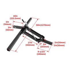 50″ 1-Point Manual Implement Lift System For ATV/UTV Lawn Tractor w/2″ Receiver