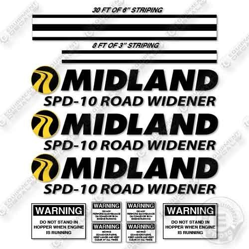 Midland SPD-10 Road Widener Decal Kit- 7 YEAR OUTDOOR 3M VINYL !