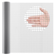 Hardware Cloth, 1/2 inch 48in x 50 ft 19 Gauge, Hot Dipped Galvanized Wire Mesh