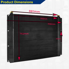Universal Aluminum Mount Bar & Plate Oil Cooler 37.1” x 31” x 1.6” Direct Fit