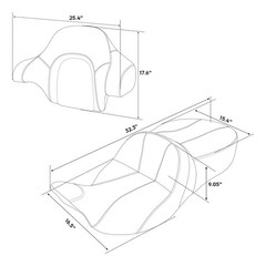 Gel Cushion Rider Backrest Tour Pack Trunk Pad fits 09-23 Road King Street Glide