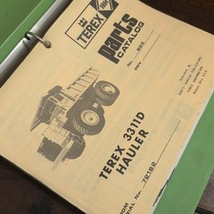 Terex 3311d Hauler No 824, 72162 Parts Catalog Manual Book OEM!