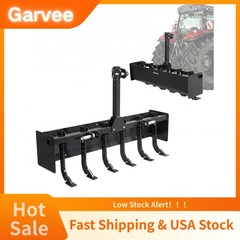 55 Inch Box Blade for Tractor Heavy Duty Land Leveler With 6 Adjustable Shanks C