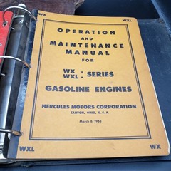 Rare Vintage Hough Sales Manual Binder Hercules Engine Literature OEM 1953–1962