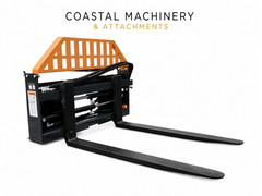 Wolverine 4000lbs Hydraulic Adjustable Skid Steer Pallet Forks Attachment