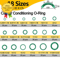 485 Pc Metric AC O Ring Kit R12 R134A Car Air Conditioning Seal Set Green