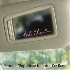 3″ x 4″ Pink Vinyl Decal Sticker for Rear View Mirror, Mental Heal Color: Pink
