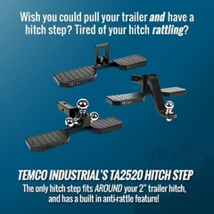 TEMCo Universal 2″ Trailer Hitch Step – Keep Your Trailer Hitch Installed
