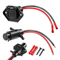 Trolling Motor Plug and Receptacle, Copper 2 Wire 8 Gauge 12V-24V Minn Kota Boat