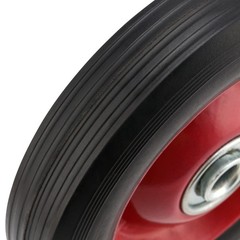 PINGEUI 4 PCS 8 Inch Solid Rubber Tire, Flat Free 8 inches, black, red