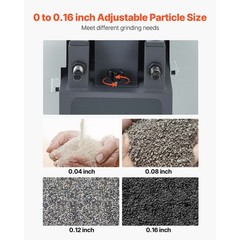 Uimoso 220V Double Roller Crusher with Dual Feed Inlets, 2.56×0.59 inch
