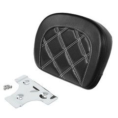 Sissy Bar Backrest Pad for 94-23 Touring Ultra Road King CVO White Diamonds