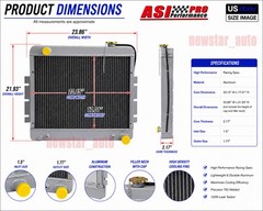 ALUMINUM RADIATOR For HYSTER FORKLIFT H135XL H155XL 4.3L GAS GM VORTEC ENGINES