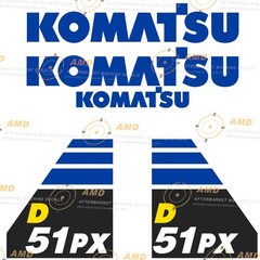 Fits D51PX-24 Komatsu Dozer Replacement Decal Kit