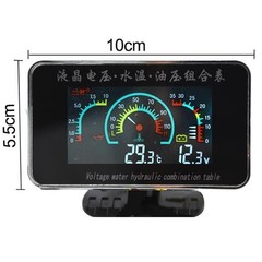 3 in 1 Digital LCD Car Voltmeter Water Temperature Temp Gauge Oil Pressure Meter
