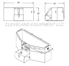 NEW HYDRAULIC CONCRETE MUD BUCKET ATTACHMENT Skid Steer Loader Bobcat Cat Deere