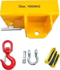 2200Lbs Forklift Lifting Hook with Swivel Hook & T-Screw Attachment